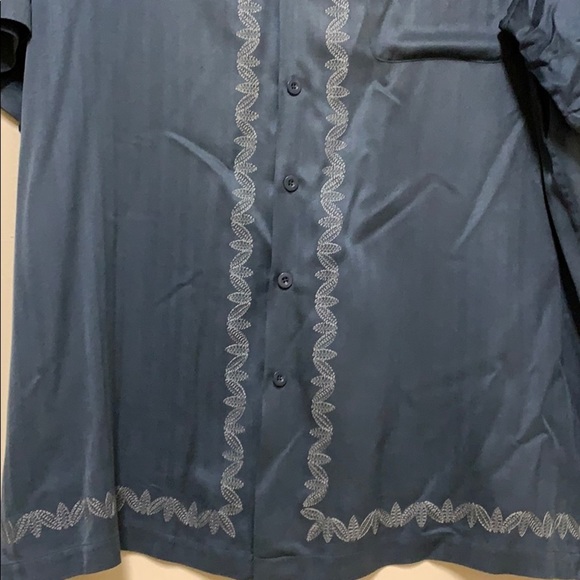 Men’s Caribbean Silk Hawaiian Button Front Shirt - Picture 5 of 8